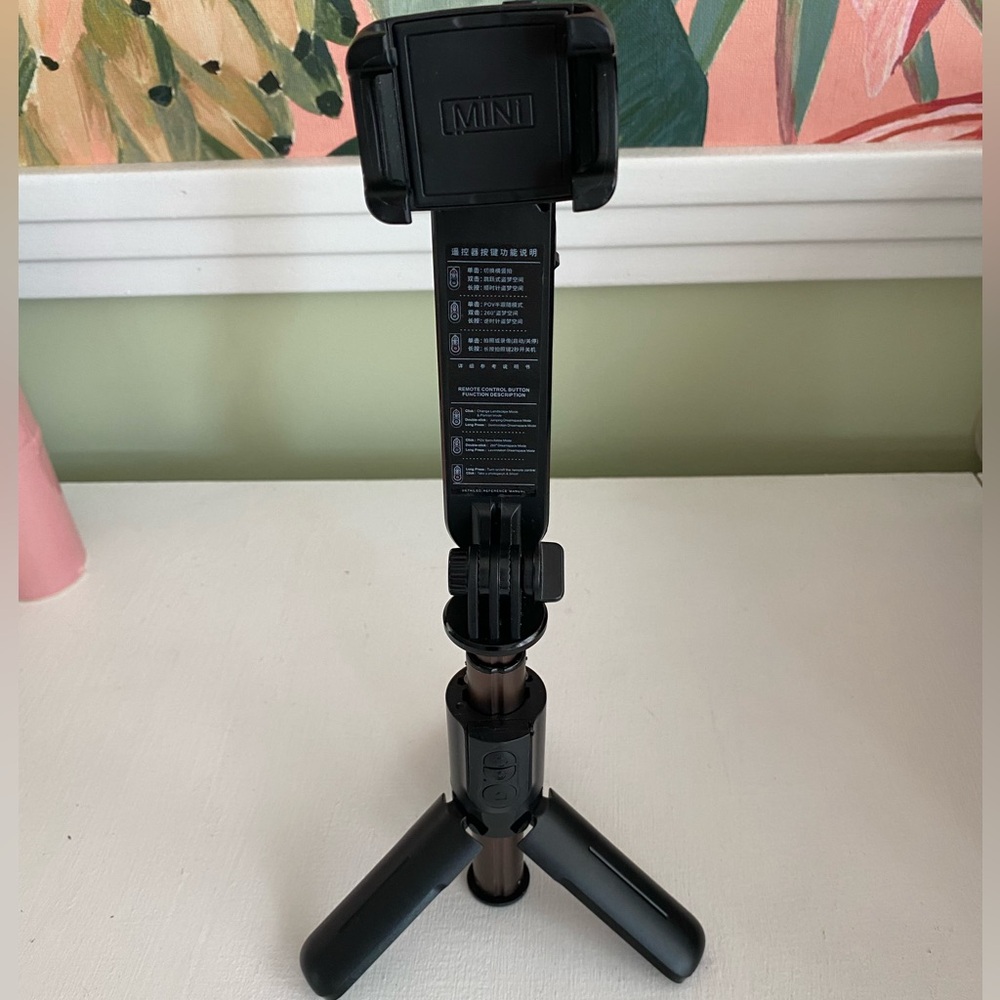 Like New Versatile Selfie Stick & Black Mini Tripod for Cameras with Remote